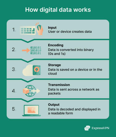How digital data moves and is protected